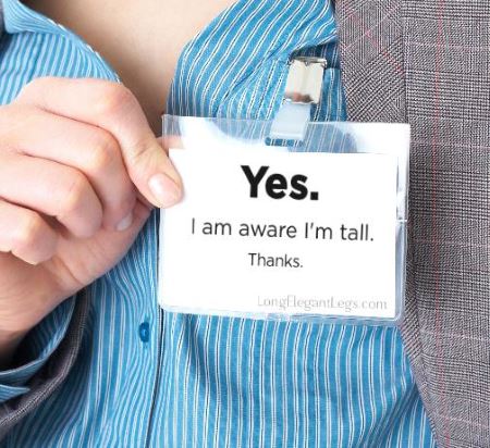 All tall women need this tag!